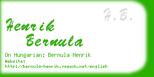 henrik bernula business card